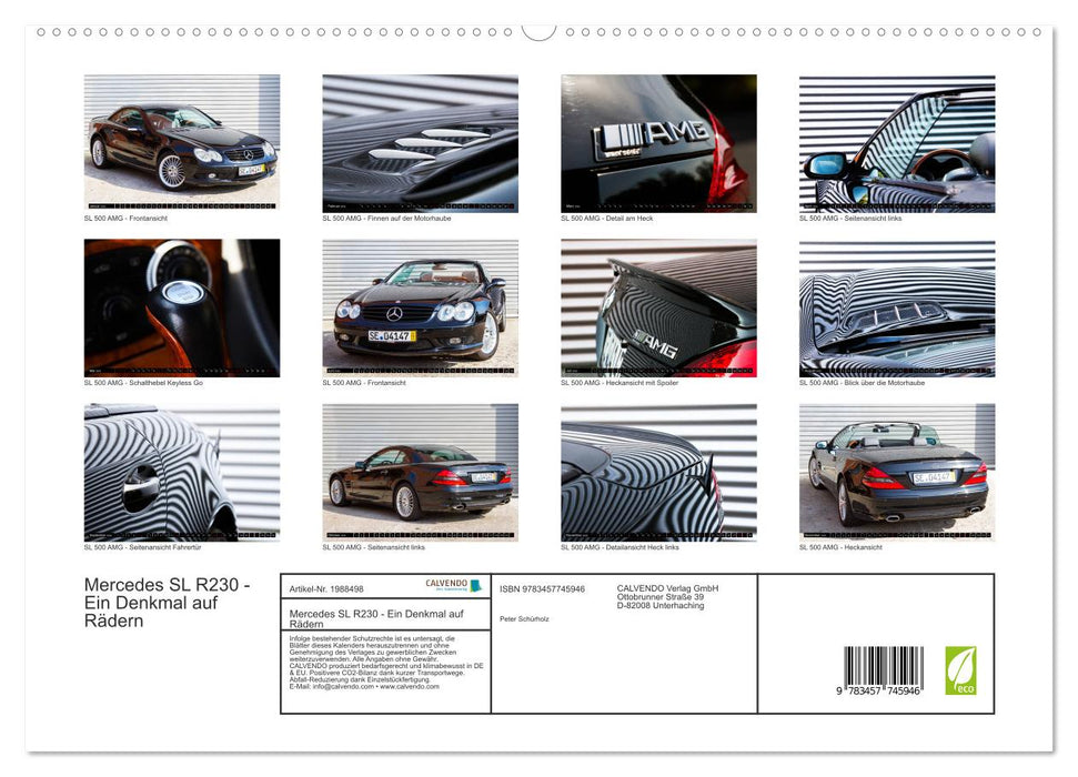 Mercedes SL R230 - Ein Denkmal auf Rädern (CALVENDO Premium Wandkalender 2026)