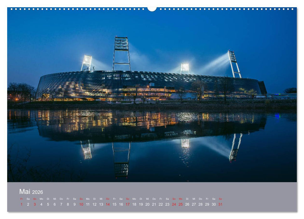 Nachts in Bremen (CALVENDO Wandkalender 2026)