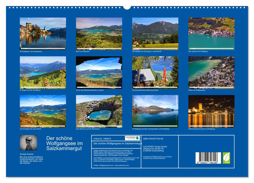 Der schöne Wolfgangsee im Salzkammergut (CALVENDO Premium Wandkalender 2026)