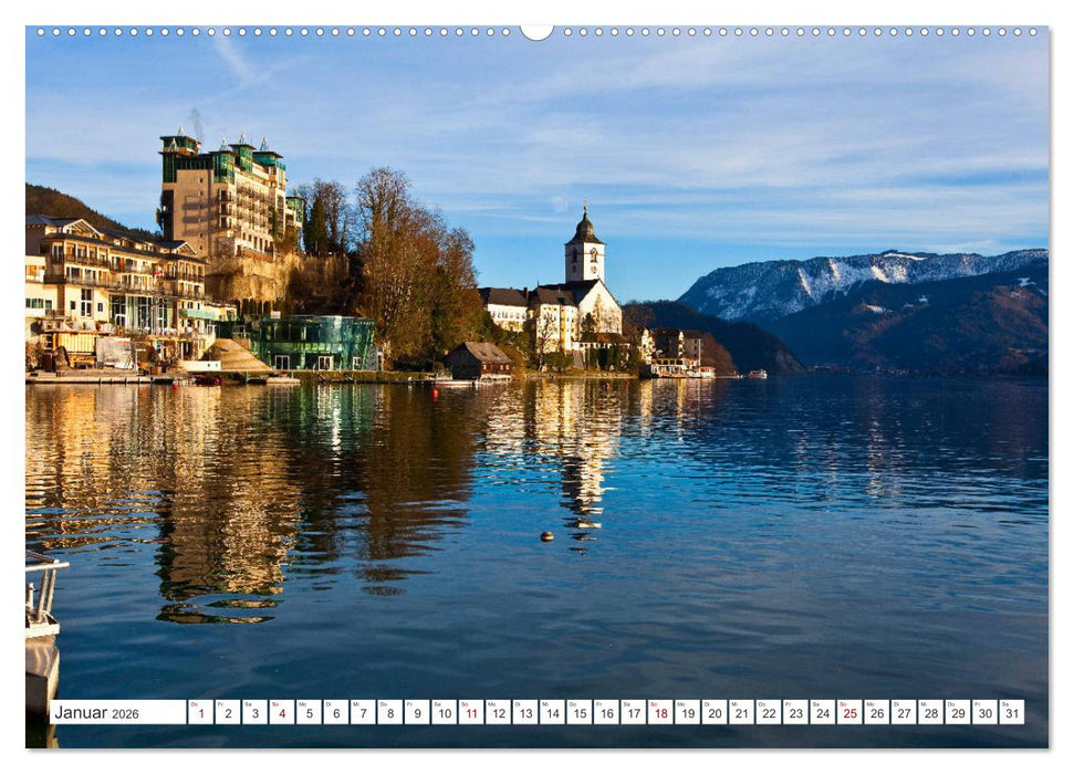 Der schöne Wolfgangsee im Salzkammergut (CALVENDO Premium Wandkalender 2026)