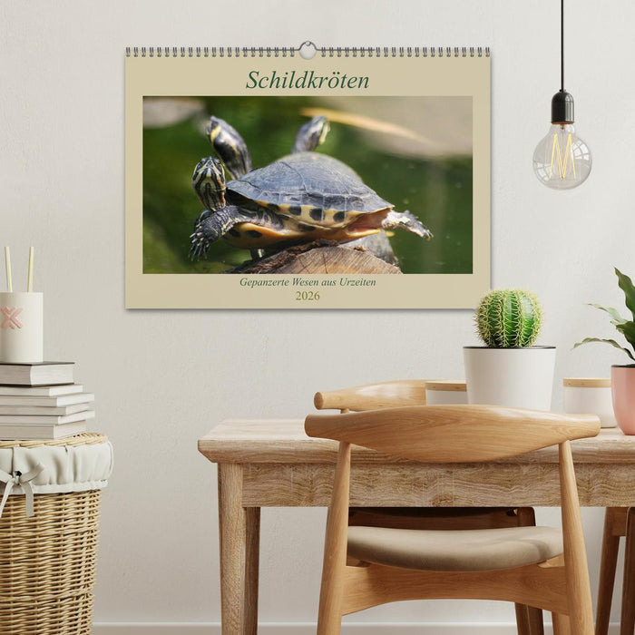 Schildkröten - Gepanzerte Wesen aus Urzeiten (CALVENDO Wandkalender 2026)