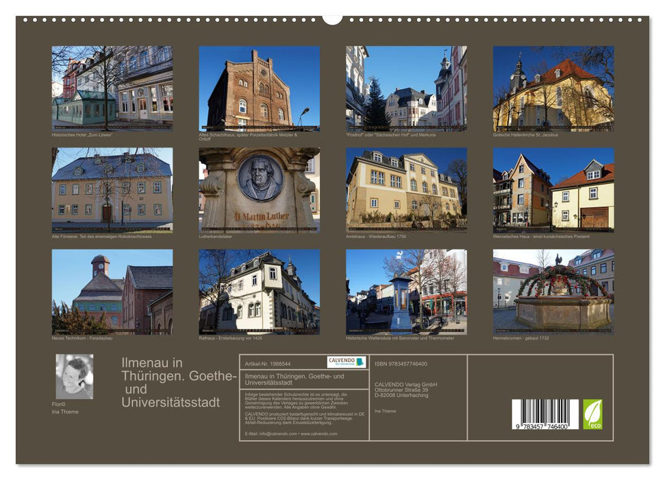 Ilmenau in Thüringen. Goethe- und Universitätsstadt (CALVENDO Premium Wandkalender 2026)
