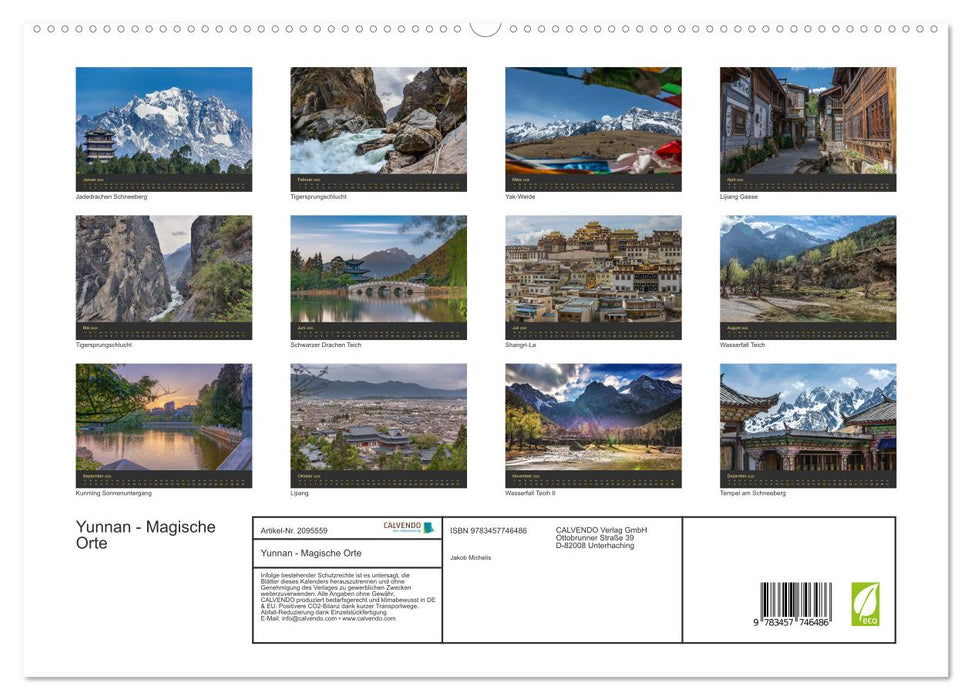 Yunnan - Magische Orte (CALVENDO Premium Wandkalender 2026)
