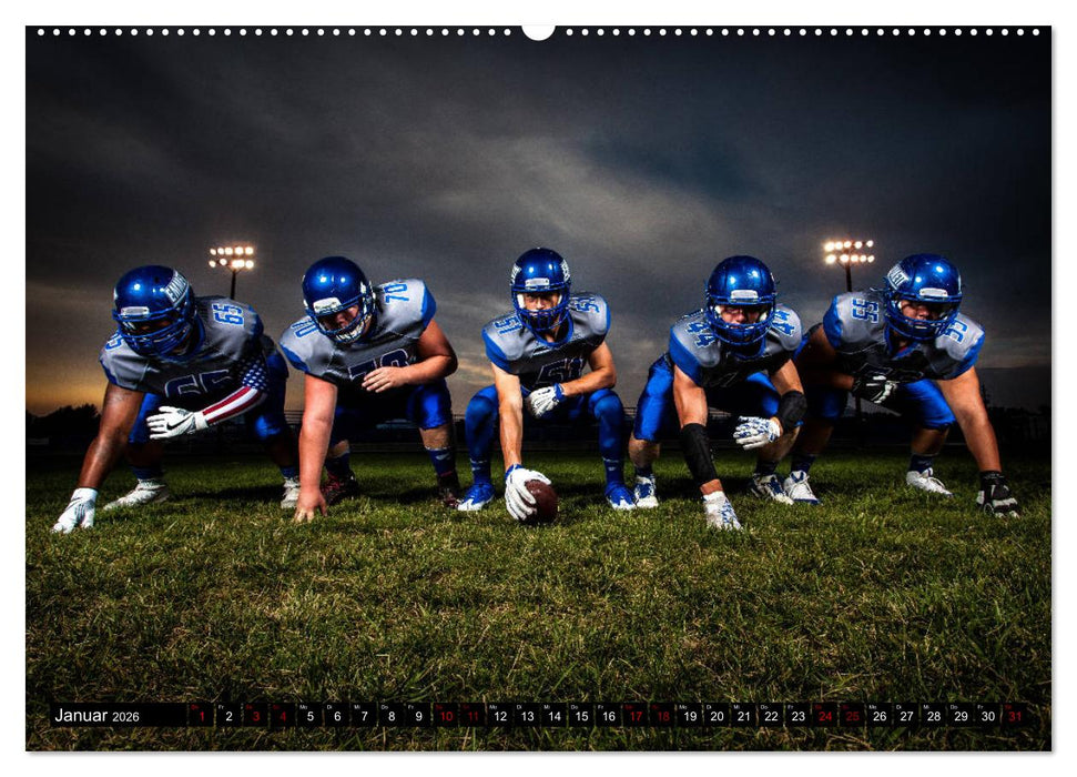 American Football - Athleten (CALVENDO Premium Wandkalender 2026)