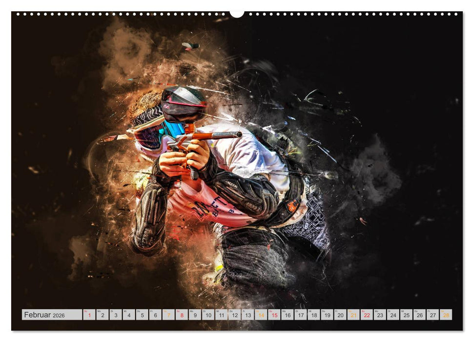 Paintball - extrem cool (CALVENDO Premium Wandkalender 2026)