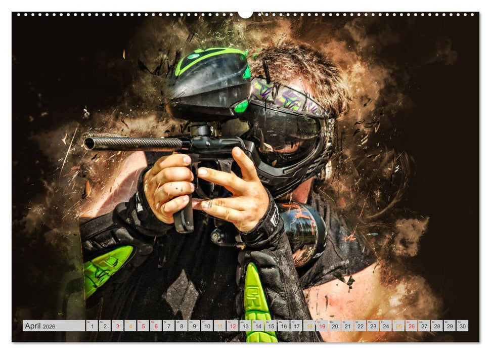 Paintball - extrem cool (CALVENDO Premium Wandkalender 2026)