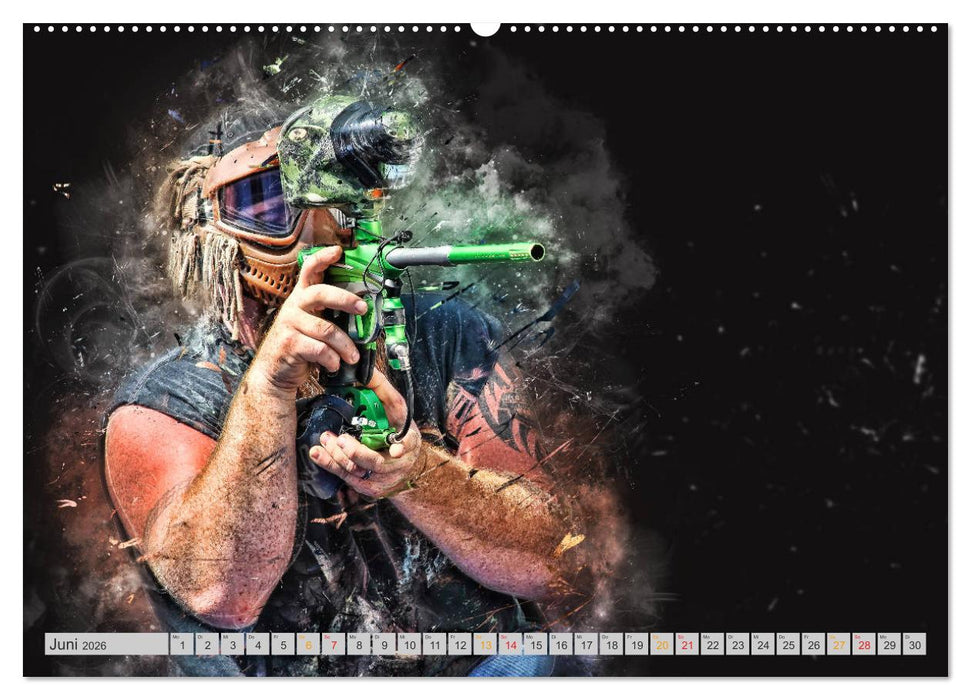 Paintball - extrem cool (CALVENDO Premium Wandkalender 2026)