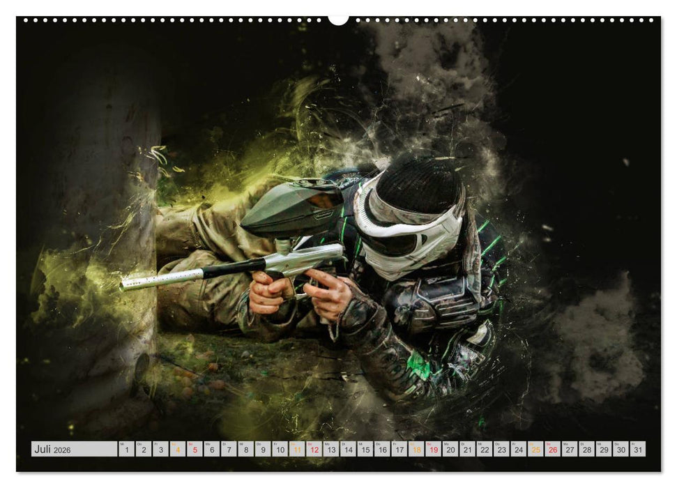 Paintball - extrem cool (CALVENDO Premium Wandkalender 2026)