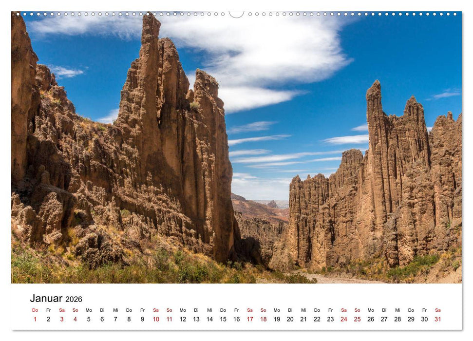 Bolivien - Einzigartige Landschaft (CALVENDO Premium Wandkalender 2026)