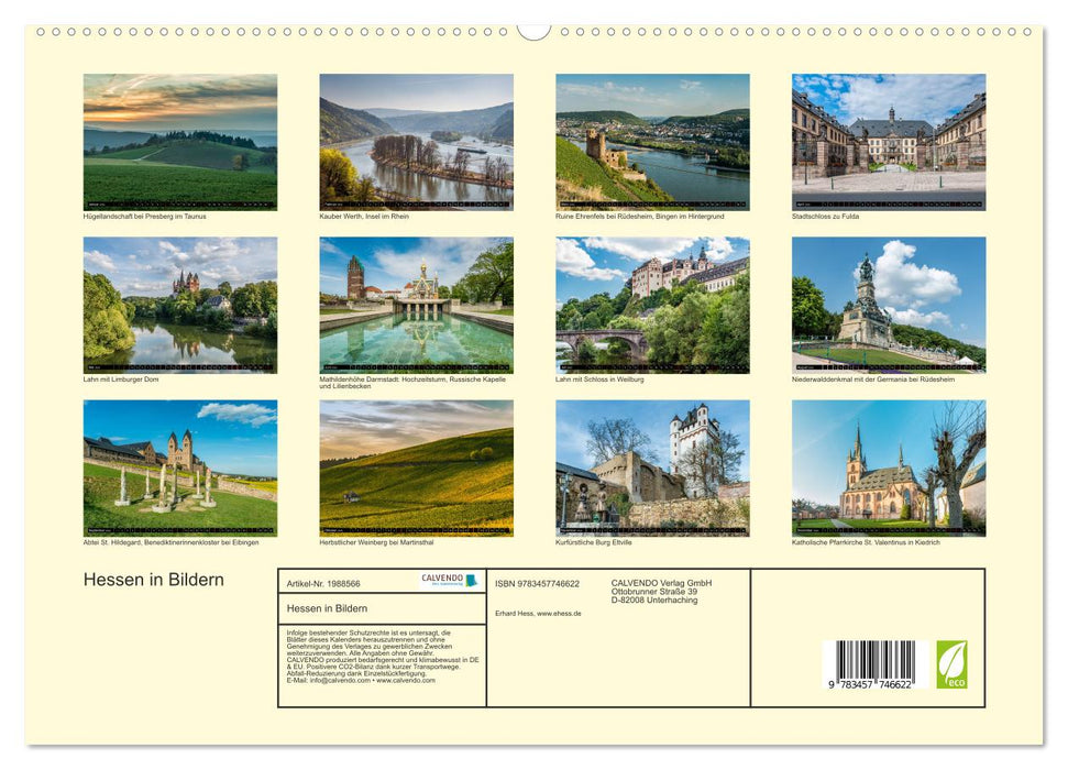 Hessen in Bildern (CALVENDO Premium Wandkalender 2026)