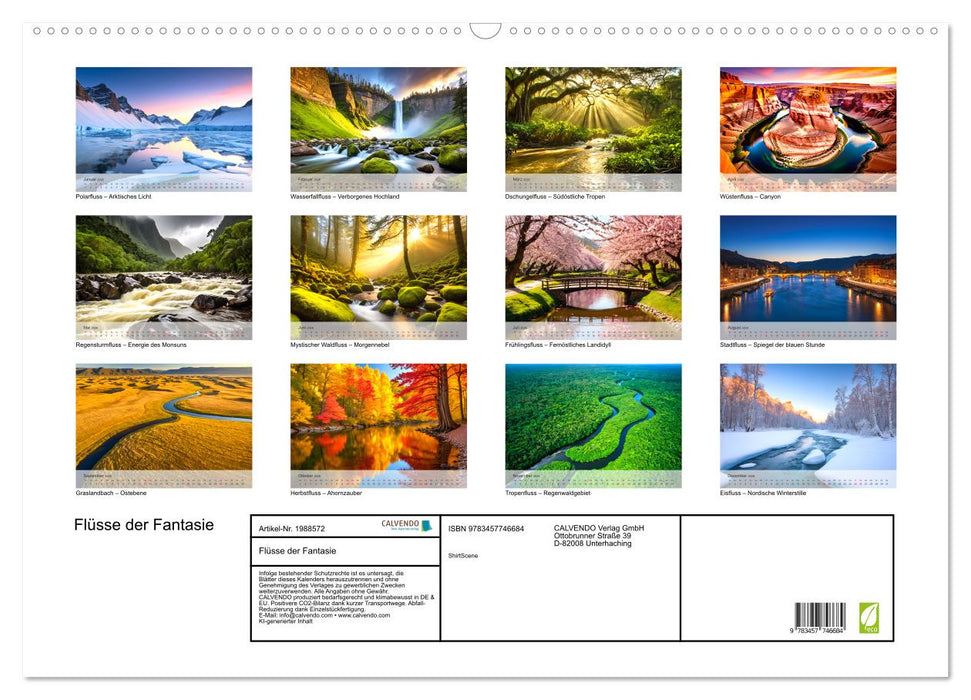 Flüsse der Fantasie (CALVENDO Wandkalender 2026)