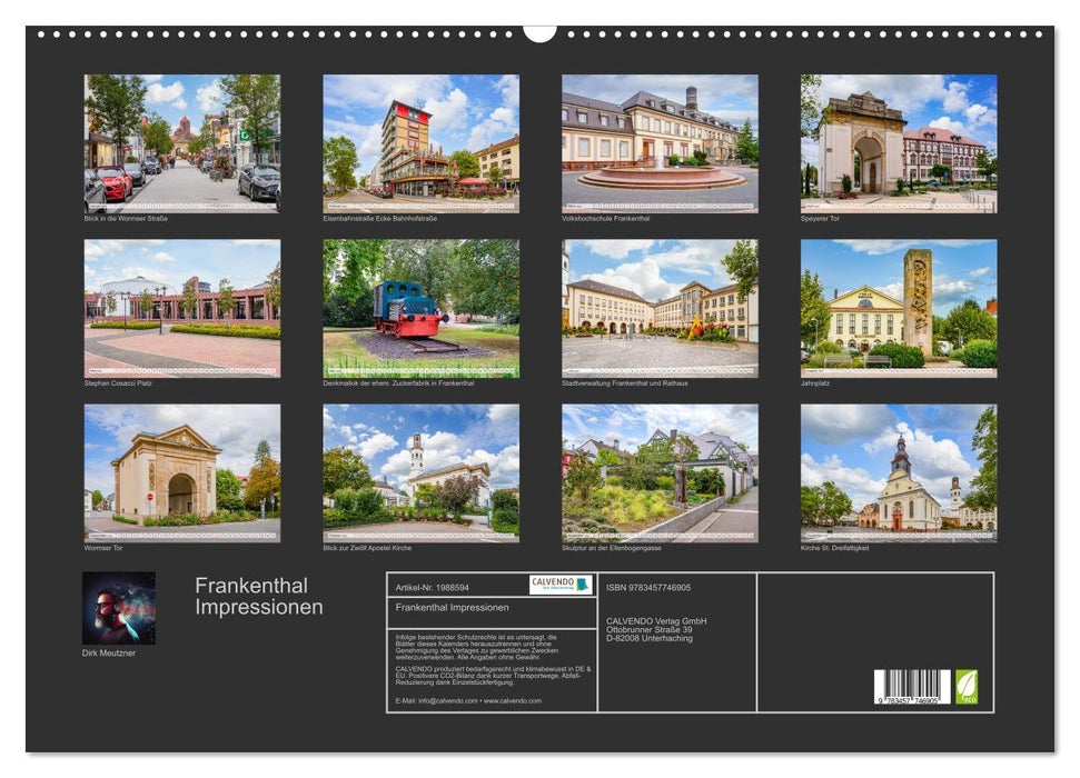 Frankenthal Impressionen (CALVENDO Wandkalender 2026)