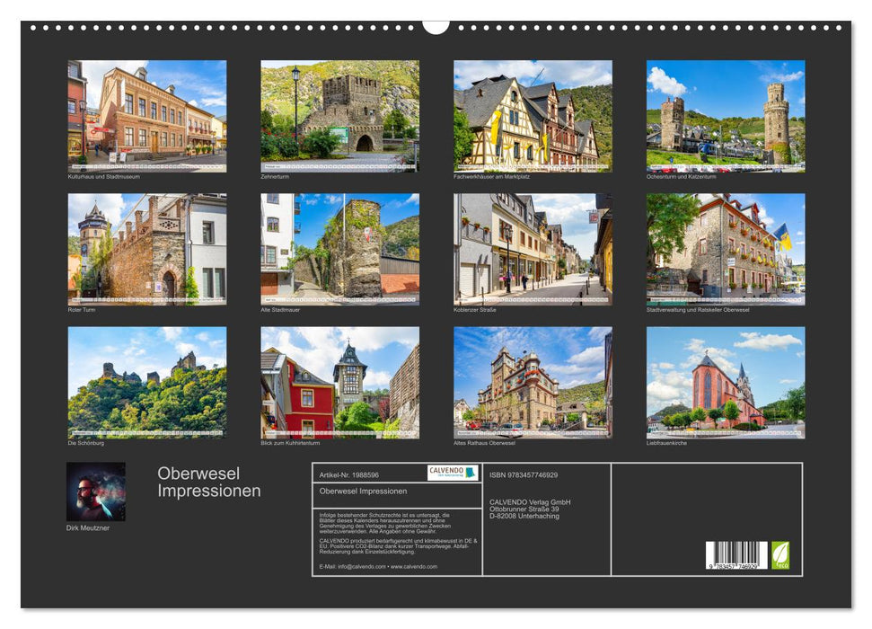 Oberwesel Impressionen (CALVENDO Wandkalender 2026)
