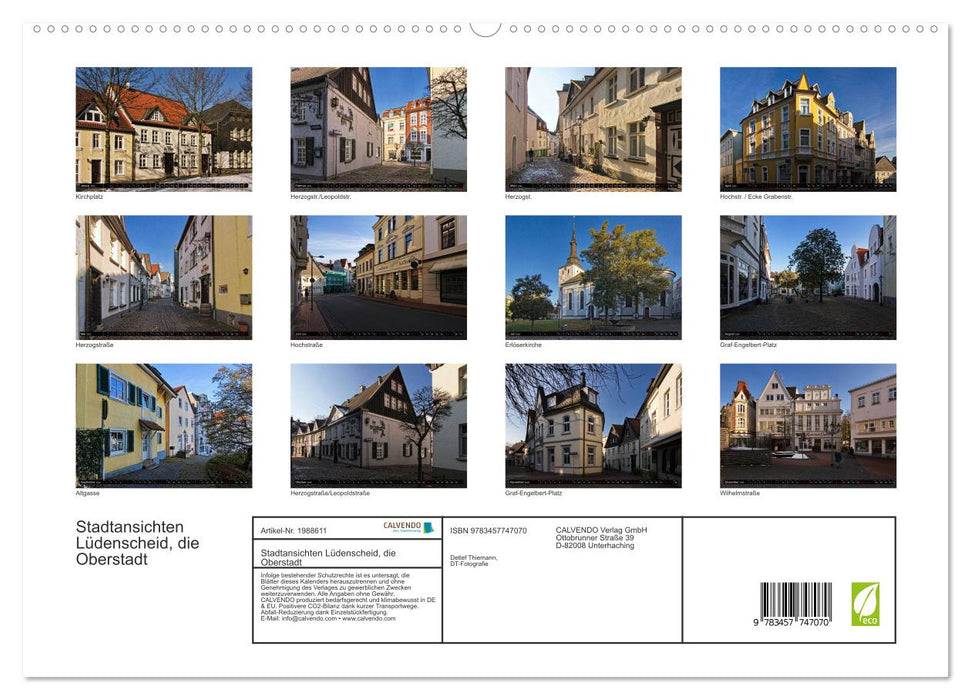 Stadtansichten Lüdenscheid, die Oberstadt (CALVENDO Premium Wandkalender 2026)