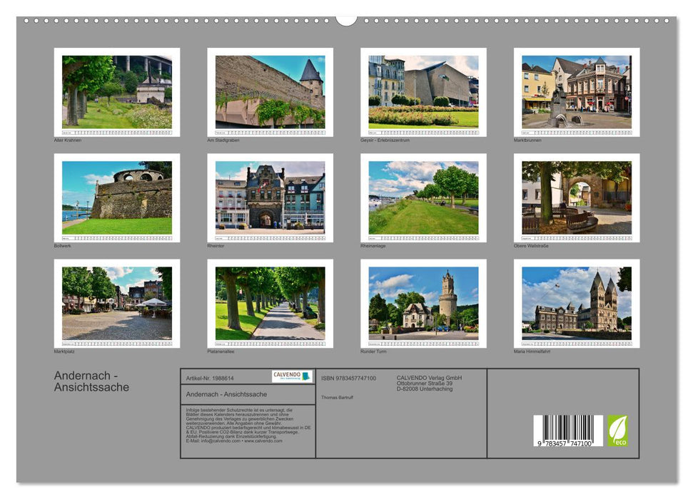Andernach - Ansichtssache (CALVENDO Premium Wandkalender 2026)