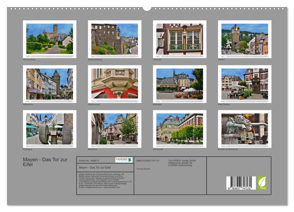 Mayen - Das Tor zur Eifel (CALVENDO Premium Wandkalender 2026)