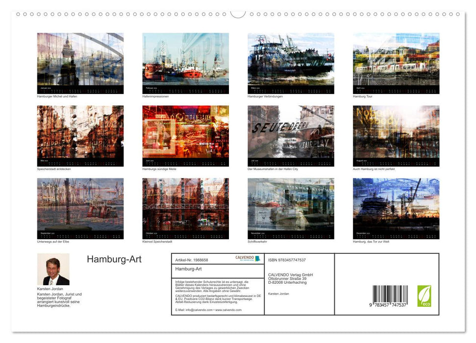 Hamburg-Art (CALVENDO Premium Wandkalender 2026)