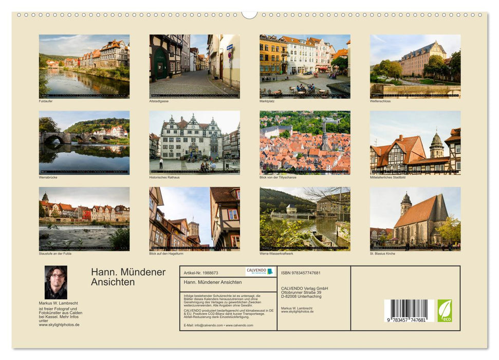 Hann. Mündener Ansichten (CALVENDO Premium Wandkalender 2026)