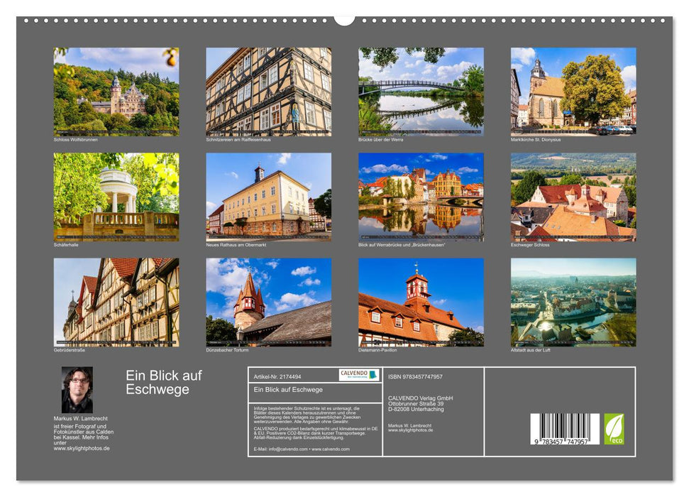 Ein Blick auf Eschwege (CALVENDO Premium Wandkalender 2026)