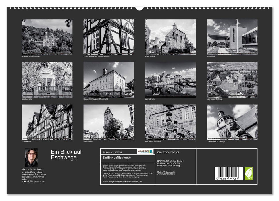 Ein Blick auf Eschwege (CALVENDO Premium Wandkalender 2026)