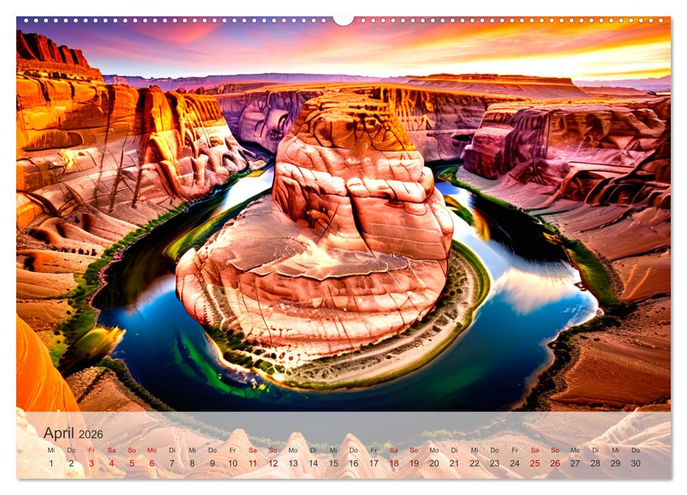 Flüsse der Fantasie (CALVENDO Premium Wandkalender 2026)