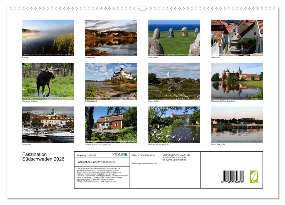Faszination Südschweden 2026 (CALVENDO Premium Wandkalender 2026)