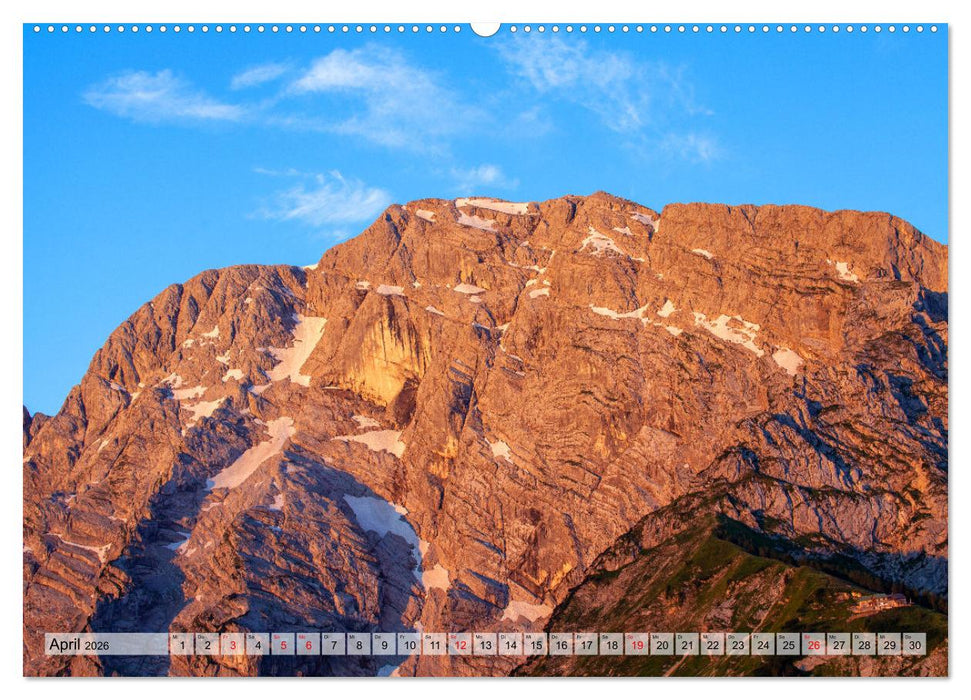 Alpenglühen in den Bergen im Salzburger Land (CALVENDO Wandkalender 2026)