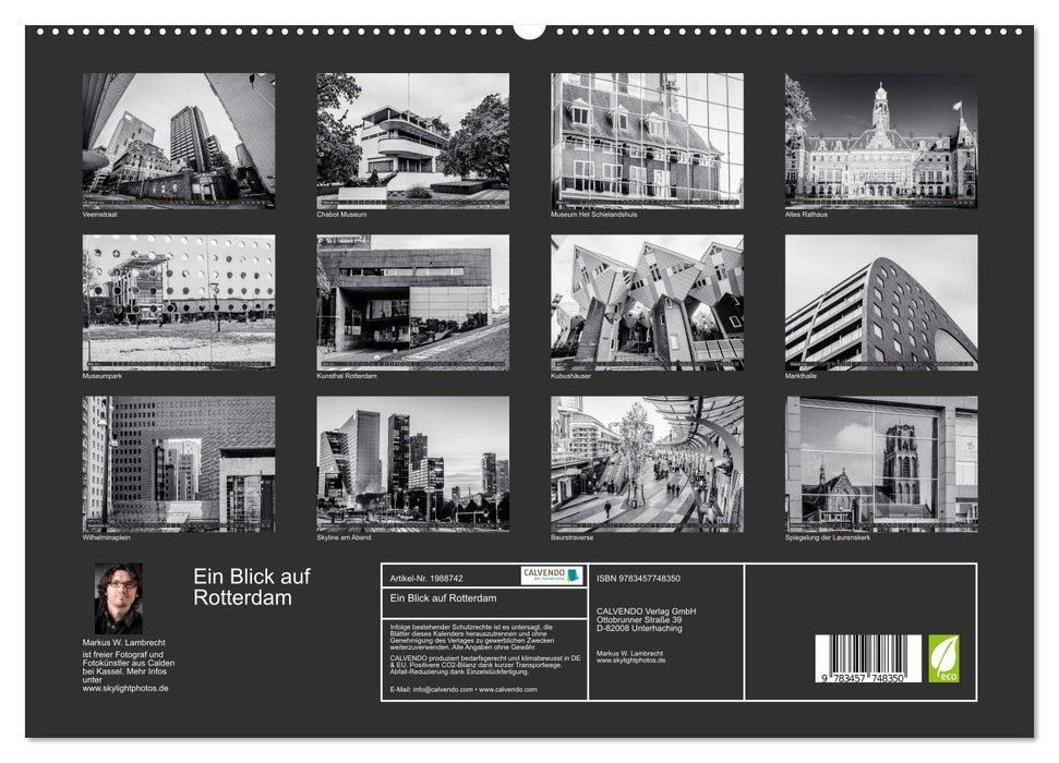 Ein Blick auf Rotterdam (CALVENDO Premium Wandkalender 2026)