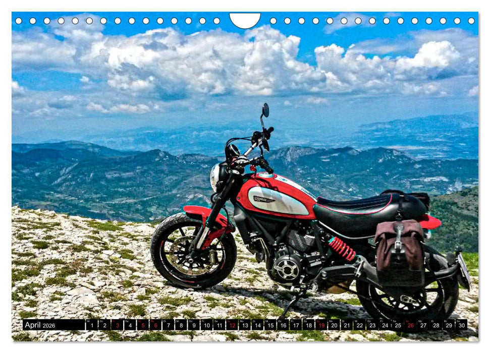 Scrambler Motorräder Individuell - Stylisch - Abenteuerlich (CALVENDO Wandkalender 2026)