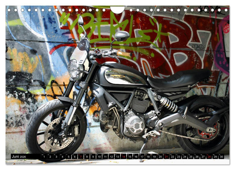 Scrambler Motorräder Individuell - Stylisch - Abenteuerlich (CALVENDO Wandkalender 2026)