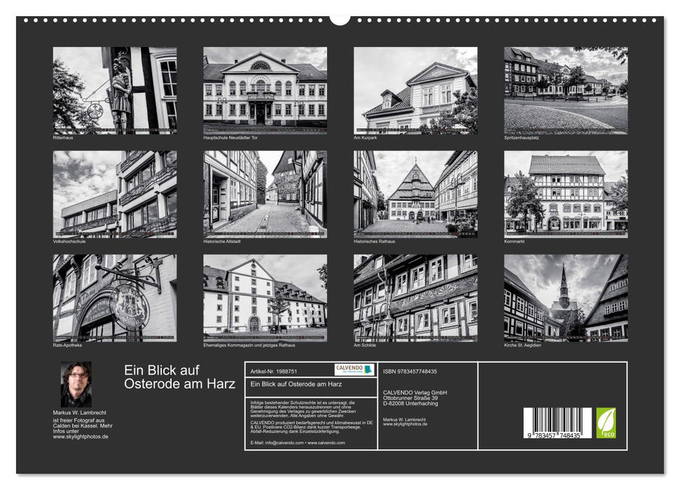 Ein Blick auf Osterode am Harz (CALVENDO Premium Wandkalender 2026)