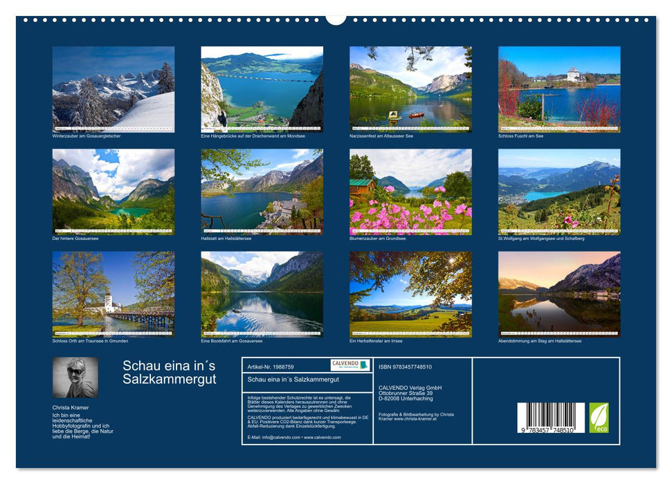 Schau eina in´s Salzkammergut (CALVENDO Premium Wandkalender 2026)