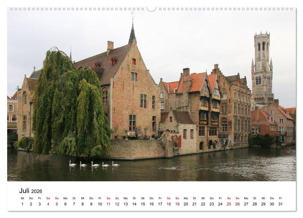 Brügge - Eine mittelalterliche Stadt (CALVENDO Premium Wandkalender 2026)