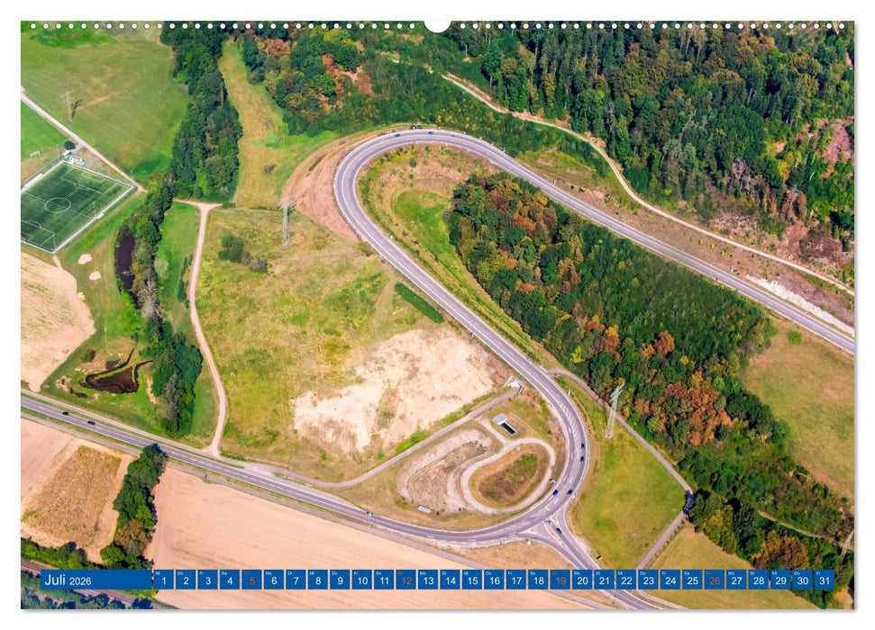 Luftaufnahmen der Schweiz (CALVENDO Premium Wandkalender 2026)