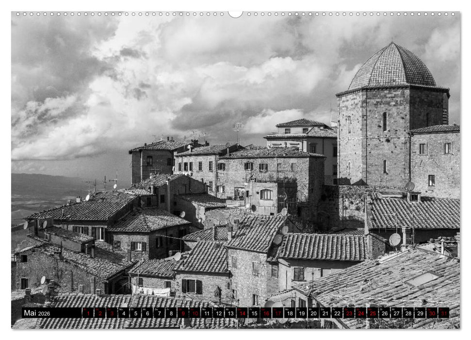 Toscana - monocromatico (CALVENDO Premium Wandkalender 2026)