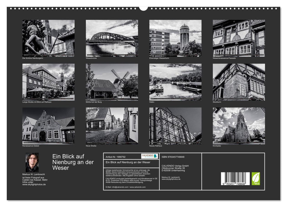 Ein Blick auf Nienburg an der Weser (CALVENDO Premium Wandkalender 2026)