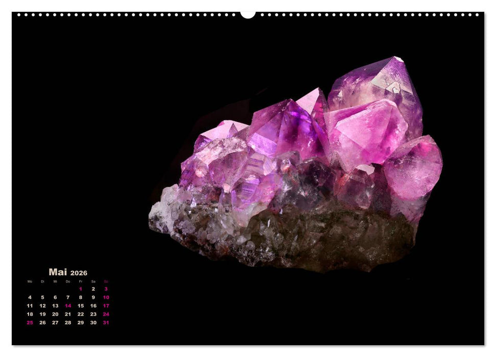 MINERALIEN designed by nature (CALVENDO Premium Wandkalender 2026)