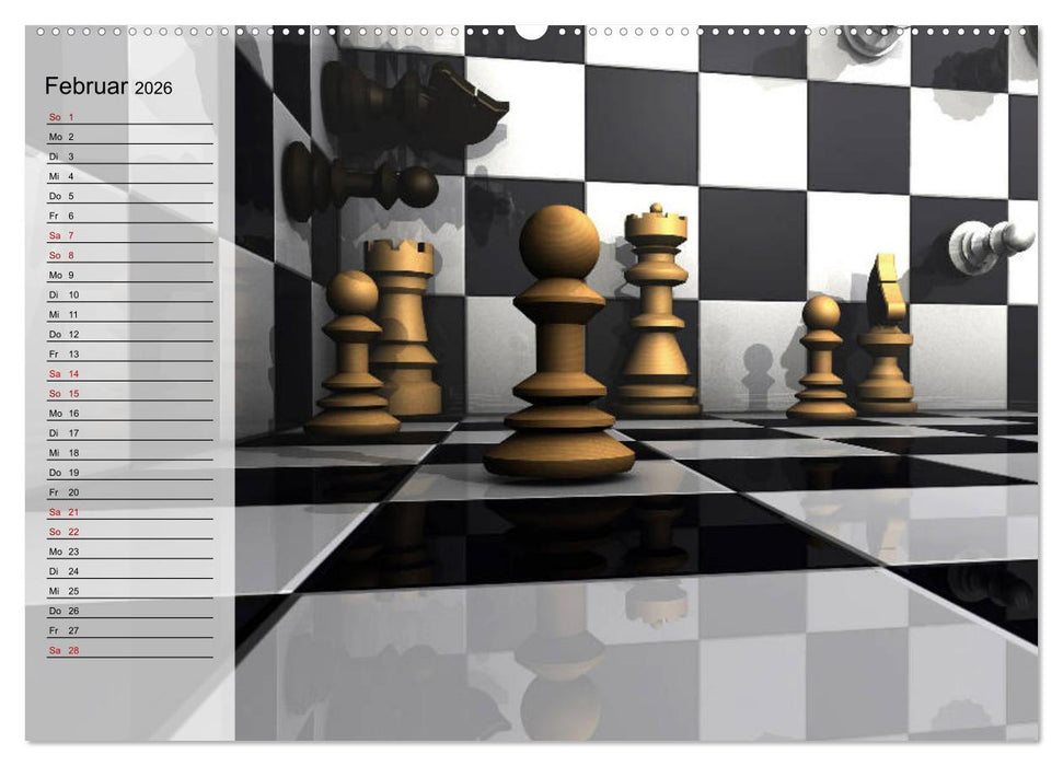 SCHACH - Spiel der Könige (CALVENDO Premium Wandkalender 2026)