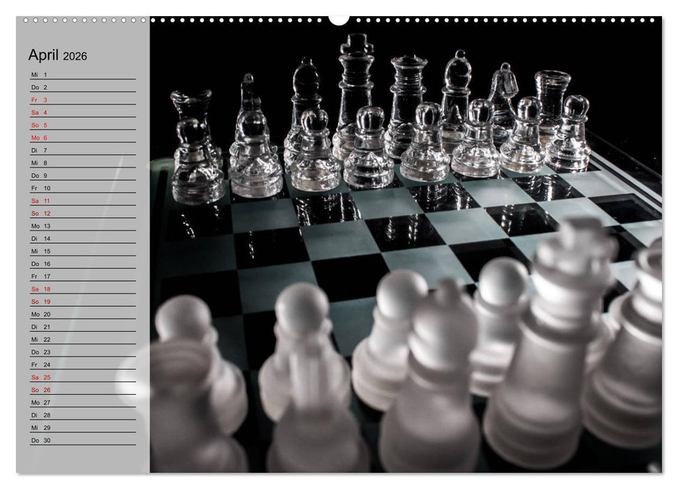 SCHACH - Spiel der Könige (CALVENDO Premium Wandkalender 2026)