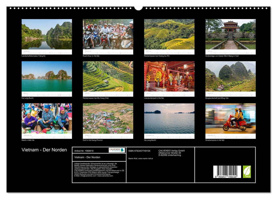 Vietnam - Der Norden (CALVENDO Premium Wandkalender 2026)
