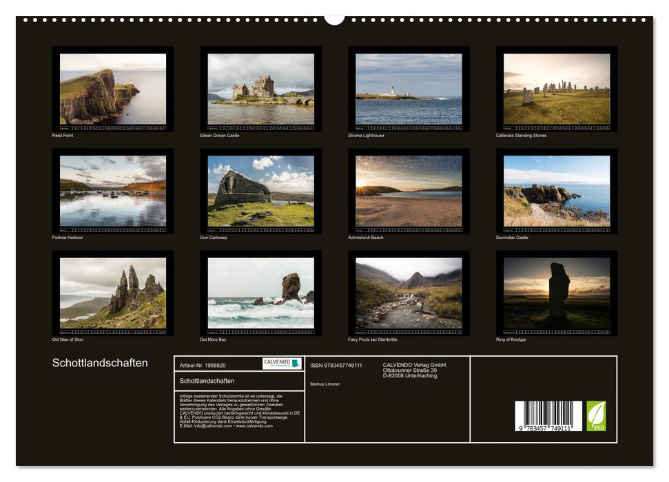 Schottlandschaften (CALVENDO Premium Wandkalender 2026)