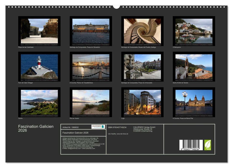 Faszination Galicien 2026 (CALVENDO Premium Wandkalender 2026)