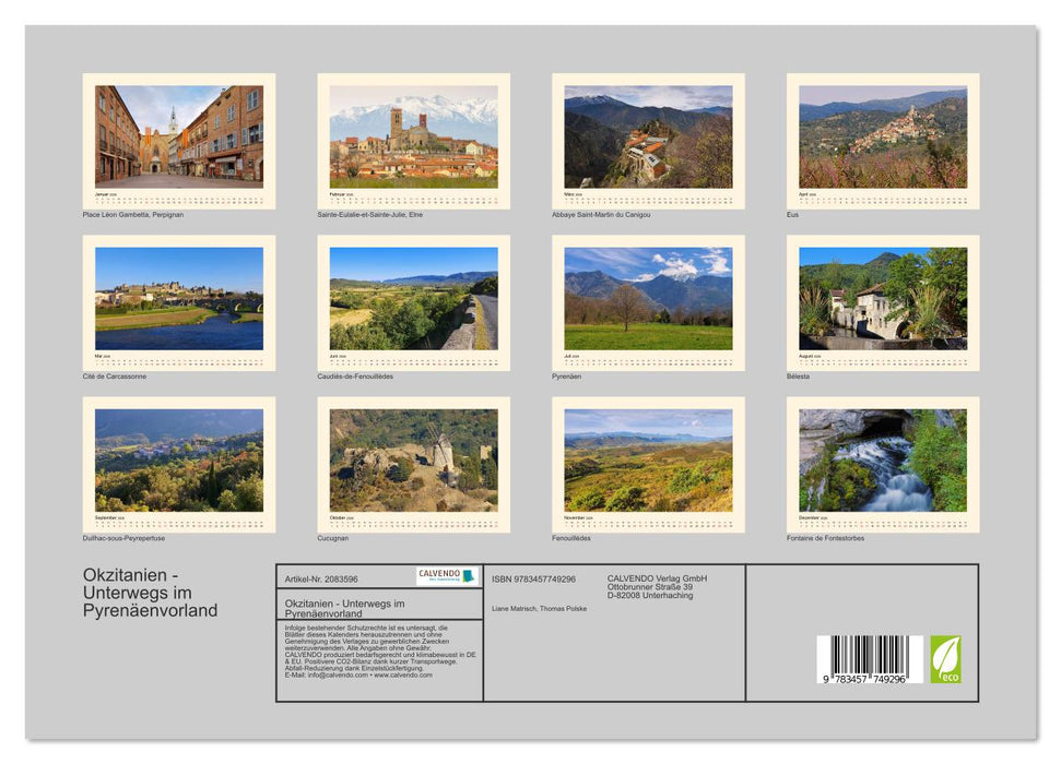 Okzitanien - Unterwegs im Pyrenäenvorland (CALVENDO Premium Wandkalender 2026)