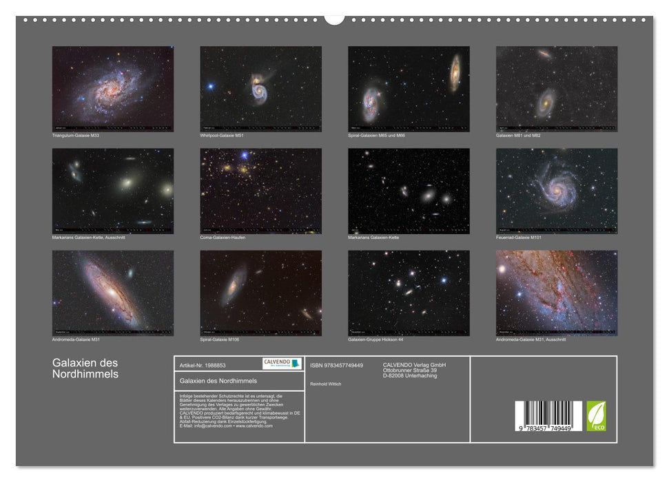 Galaxien des Nordhimmels (CALVENDO Premium Wandkalender 2026)