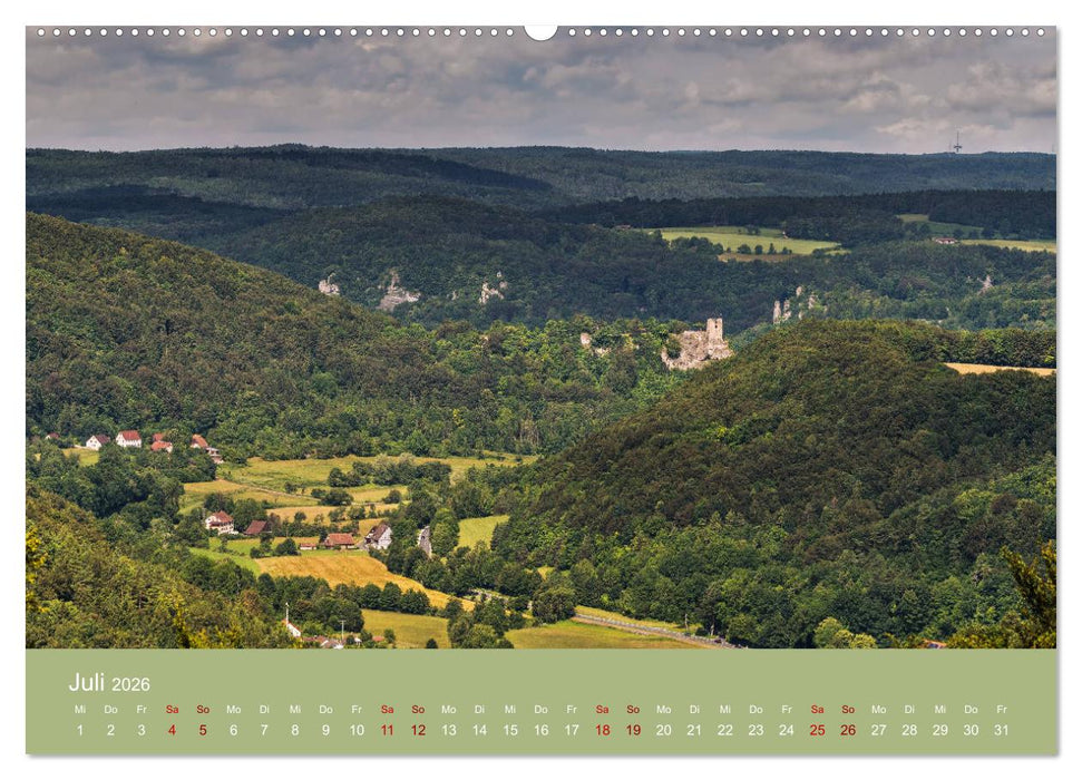 Schöne Aussichten in die Fränkische Schweiz (CALVENDO Premium Wandkalender 2026)
