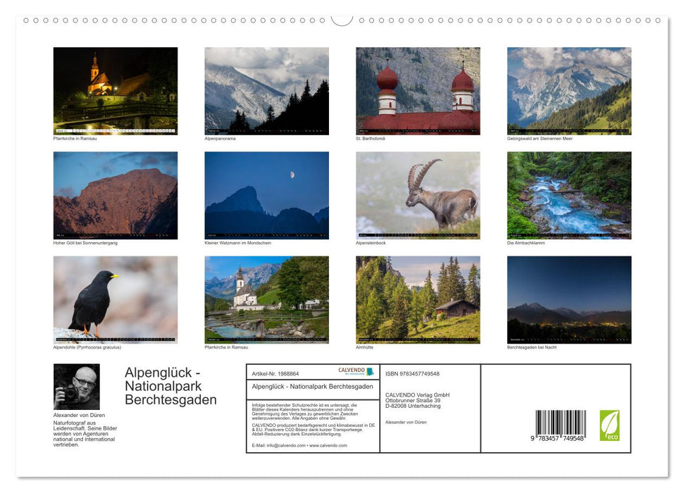 Alpenglück - Nationalpark Berchtesgaden (CALVENDO Premium Wandkalender 2026)