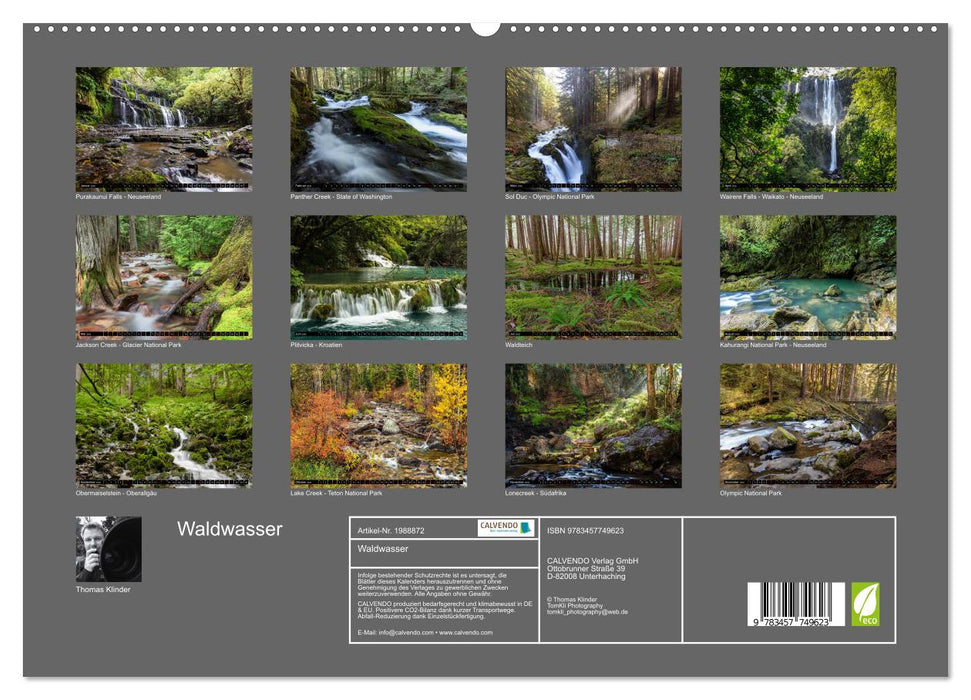 Waldwasser (CALVENDO Premium Wandkalender 2026)