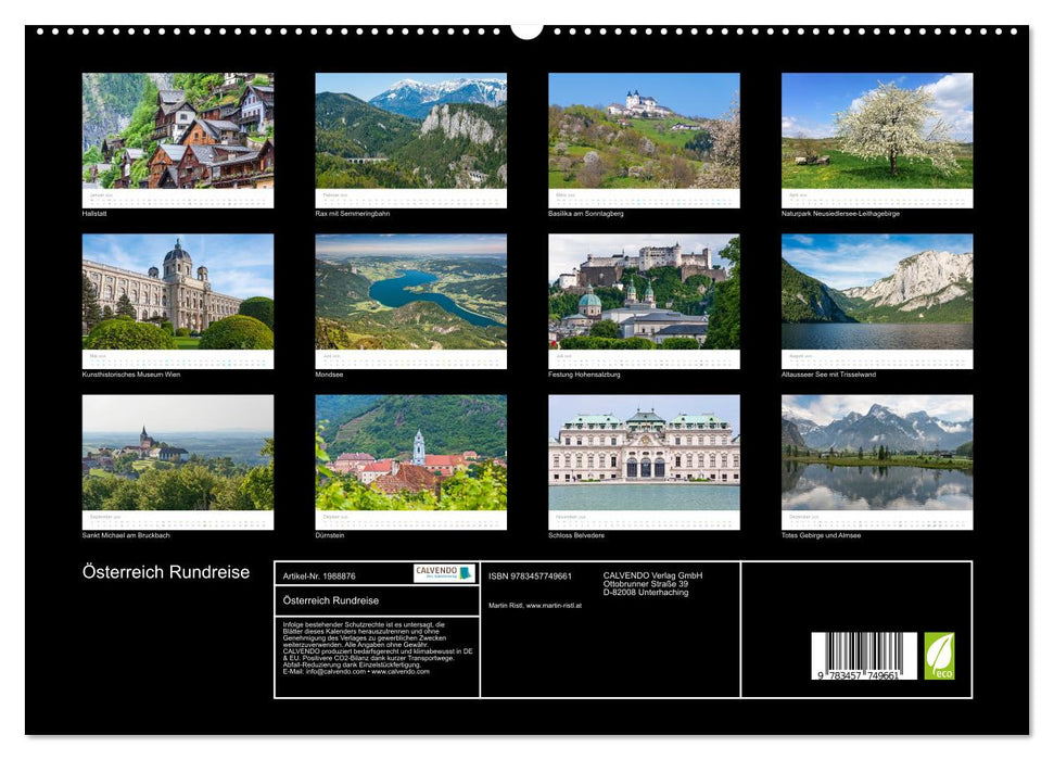 Österreich Rundreise (CALVENDO Premium Wandkalender 2026)