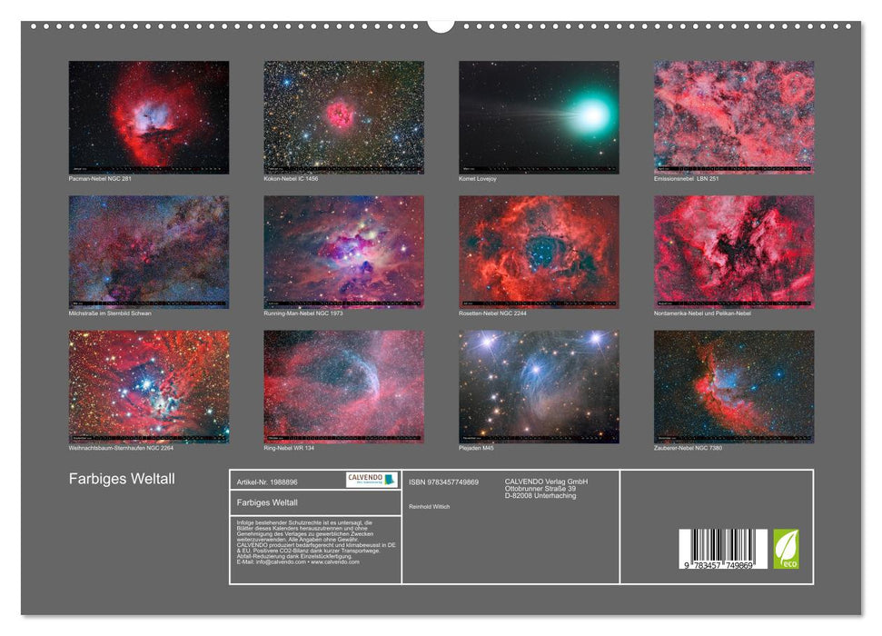 Farbiges Weltall (CALVENDO Premium Wandkalender 2026)