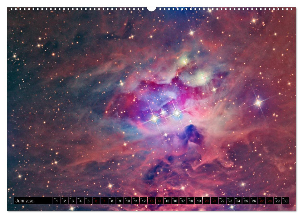 Farbiges Weltall (CALVENDO Premium Wandkalender 2026)